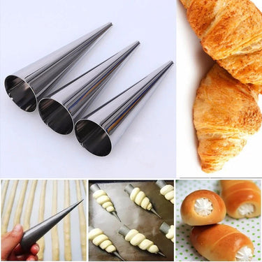 5pcs Baking Cones / Spiral Baked Croissants Tubes Stainless Steel